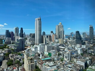 Obraz premium Bangkok city skyline views from high viewpoint