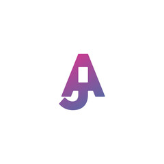 Initial letter AJ logo design vector