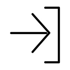 Go to the end arrow icon in line style - vector illustration.