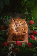 Homemade fresh strawberry bread