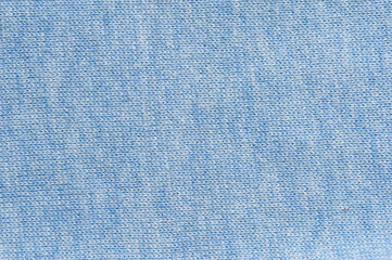 Close-up fragment of warm knitted blue sweatshirts. Concept of warm everyday things. clothing store concept. Advertising space. Place for text