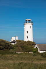 Fototapeta na wymiar The old lower lighthouse, Portland Bill, isle of Portland, Dorset, UK