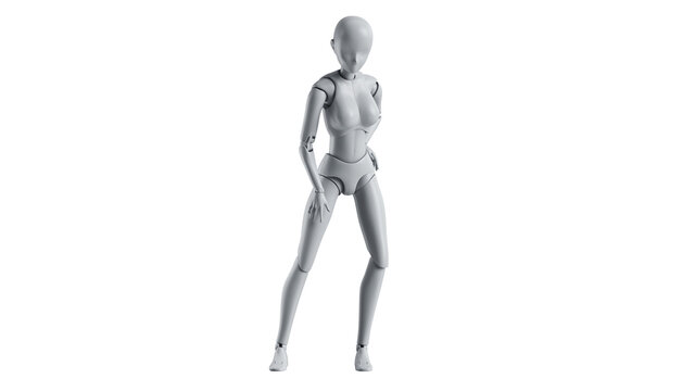 Mannequin female model woman isolated. 3D rendering