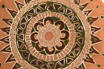 Beautiful ceramic tableware made of natural clay