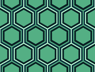 seamless geometric pattern in retro 70's style - 370157355