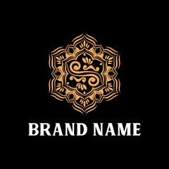 beautiful classic mandala logo creative concept