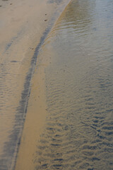 A small river found in the sea with small fish