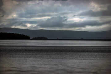 sunset over the river