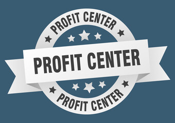 profit center round ribbon isolated label. profit center sign