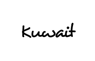 Kuwait city handwritten word text hand lettering. Calligraphy text. Typography in black color