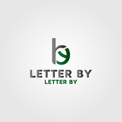 Letter by logo design template idea