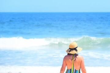 woman in the beach