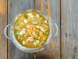 Chicken jungle curry tasty Thai street food