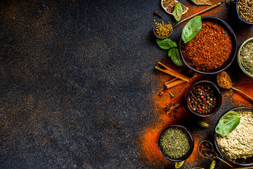 Set of Spices and herbs for cooking