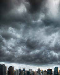 Phenomenal visuals Sky cloud gathering Afternoon time in the big city