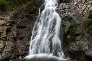Fototapeta na wymiar beautiful waterfall in the park of taipei