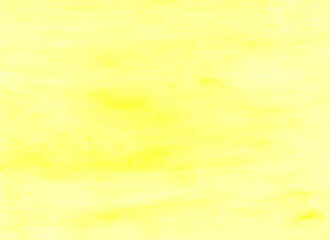 Handmade, hand drawn painting. Lemon yellow light watercolor background. Brush lines matte texture abstract painted on paper. Backdrop, background, flat lay, overlay. Copy space. Original artwork.