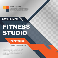 Fitness gym social media banner. - Vector.