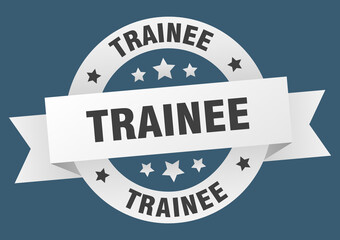 Fototapeta premium trainee round ribbon isolated label. trainee sign