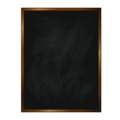 wooden school board with white stains on a white background
