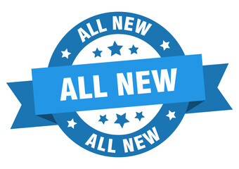 Fototapeta premium all new round ribbon isolated label. all new sign