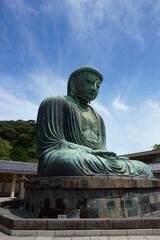 Obraz premium Great Buddha of Kamakura (Daibutsu) is a massive bronze statue of Amitabha, located on the Kotoku-in temple grounds
