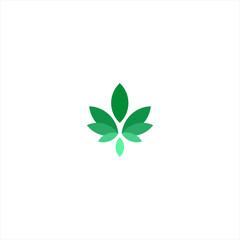Abstract Green Leaf and Leaves logo Icon Vector Design. Landscape Design, Garden, Plant, Nature, Health and Ecology Vector Logo Illustration.