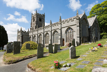 Fototapeta na wymiar Old Parish church of St. Neot in Cornwall UK