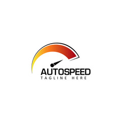 speedometer logo template design vector