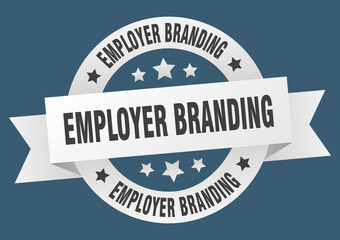 employer branding round ribbon isolated label. employer branding sign