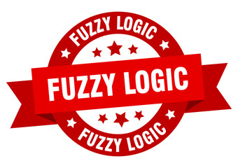 fuzzy logic round ribbon isolated label. fuzzy logic sign
