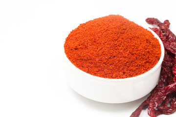 indian spices isolated on white background.