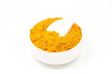 indian spices isolated on white background.