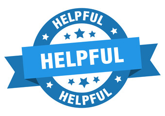 Obraz premium helpful round ribbon isolated label. helpful sign