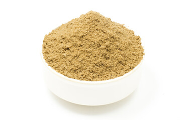 indian spices isolated on white background.