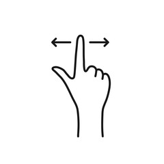 swipe right and left with linear hand