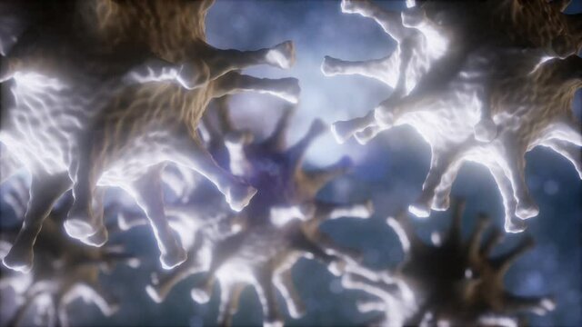 Coronavirus COVID-2019. rotation loop. 3D virus animation
