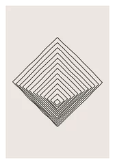 Foto op Plexiglas Minimalistische kunst Trendy abstracte creatieve minimalistische artistieke handgetekende compositie