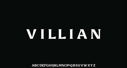 Villan, the luxury type elegant font and glamour alphabet vector set 