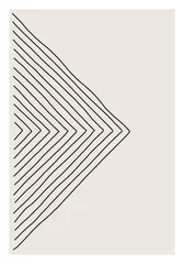 Verduisterende rolgordijnen Minimalistische kunst Trendy abstracte creatieve minimalistische artistieke handgetekende compositie