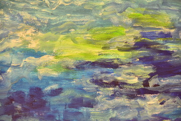 Abstract colorful oil paint texture on canvas, background