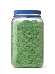 Jar of green aroma dead sea salt