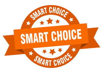 smart choice round ribbon isolated label. smart choice sign