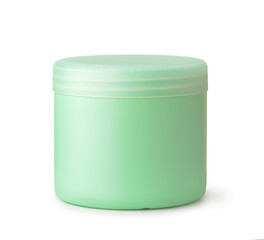 Green blank cosmetic jar