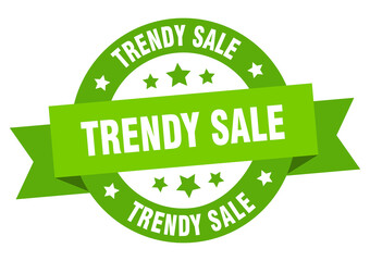 trendy sale round ribbon isolated label. trendy sale sign