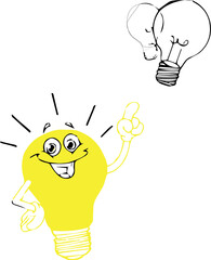 light bulb illustration  with idea