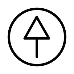 Upward arrow icon - vector illustration. Up button UI design element.