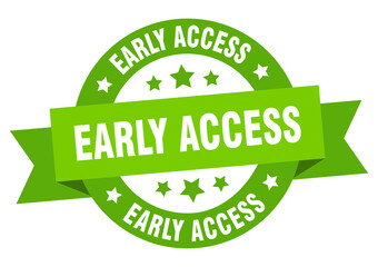 early access round ribbon isolated label. early access sign