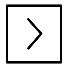Right arrow icon - vector illustration. Next button UI design element.