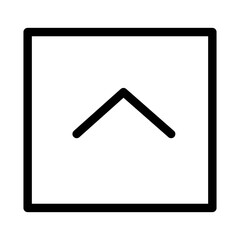 Upward arrow icon - vector illustration. Up button UI design element.
